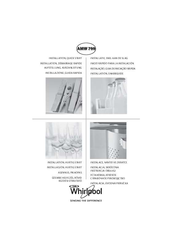 Guide utilisation WHIRLPOOL AMW 799 IX  - MODE D'EMPLOI de la marque WHIRLPOOL