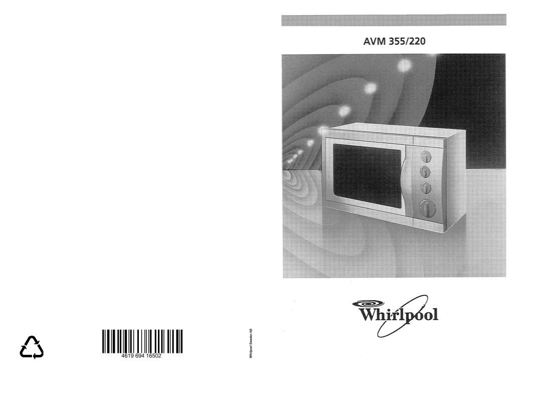 Guide utilisation WHIRLPOOL AVM 220 WP BL  - MODE D'EMPLOI de la marque WHIRLPOOL