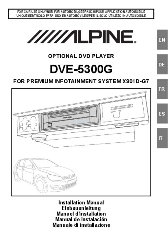 Guide utilisation ALPINE DVE-5300X  de la marque ALPINE