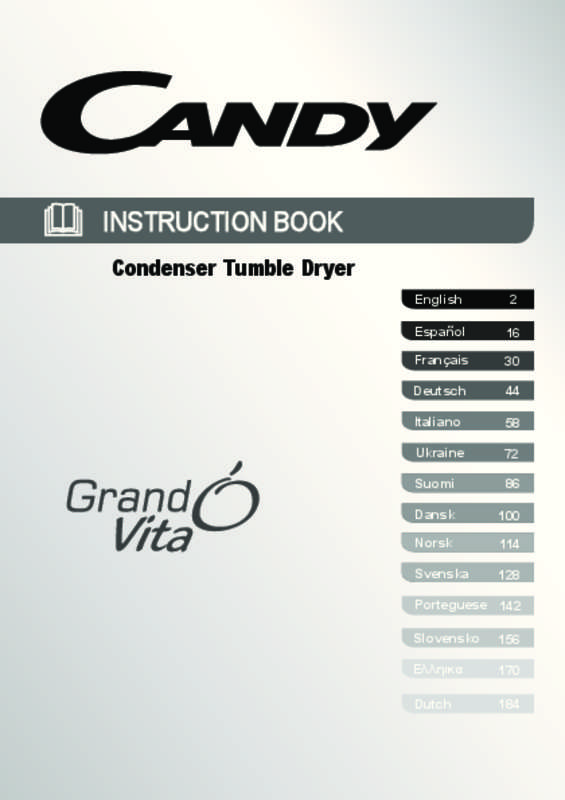 Guide utilisation CANDY GVC D1013BX-47 de la marque CANDY