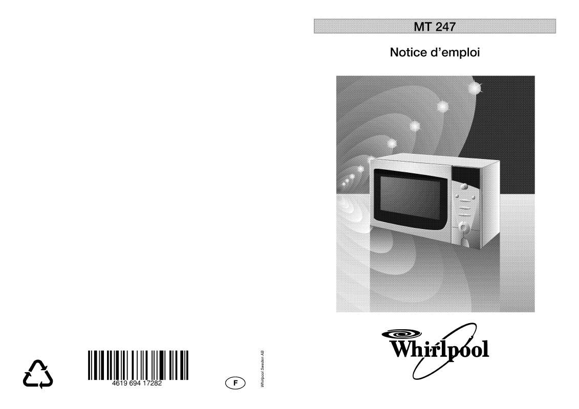 Guide utilisation WHIRLPOOL MT 247 WH TU  - MODE D'EMPLOI de la marque WHIRLPOOL