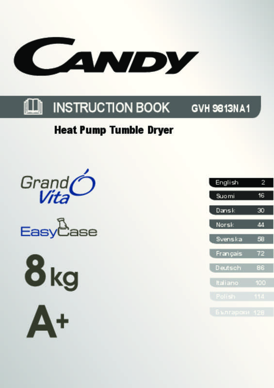 Guide utilisation  CANDY GVH 9813NA1-S  de la marque CANDY