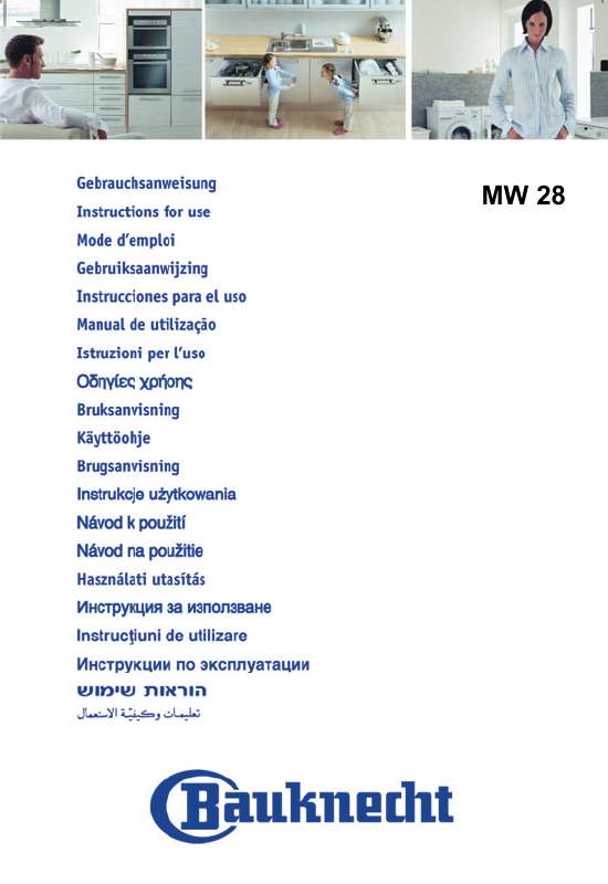 Guide utilisation WHIRLPOOL MW 28 / AW  - MODE D'EMPLOI de la marque WHIRLPOOL