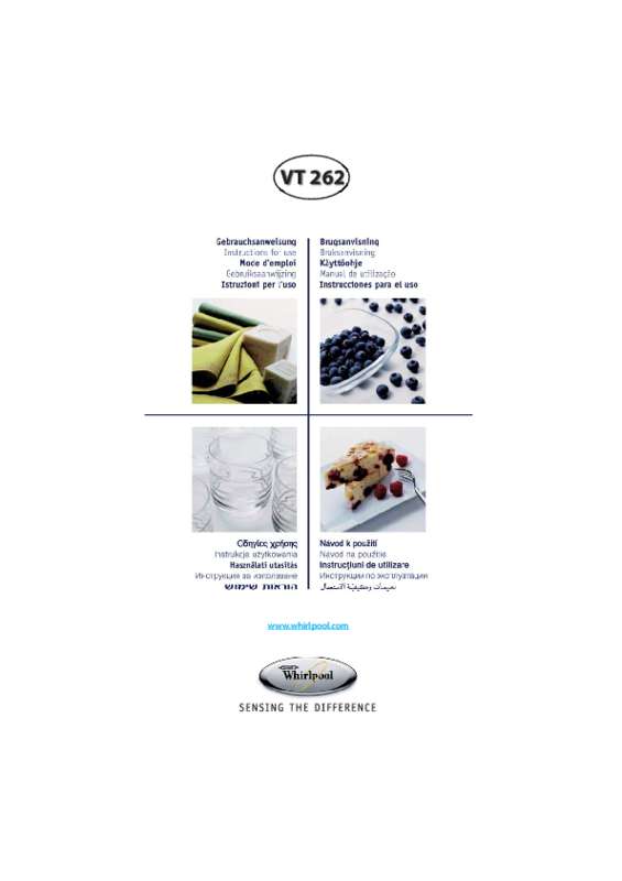 Guide utilisation WHIRLPOOL VT275BL CRISP de la marque WHIRLPOOL