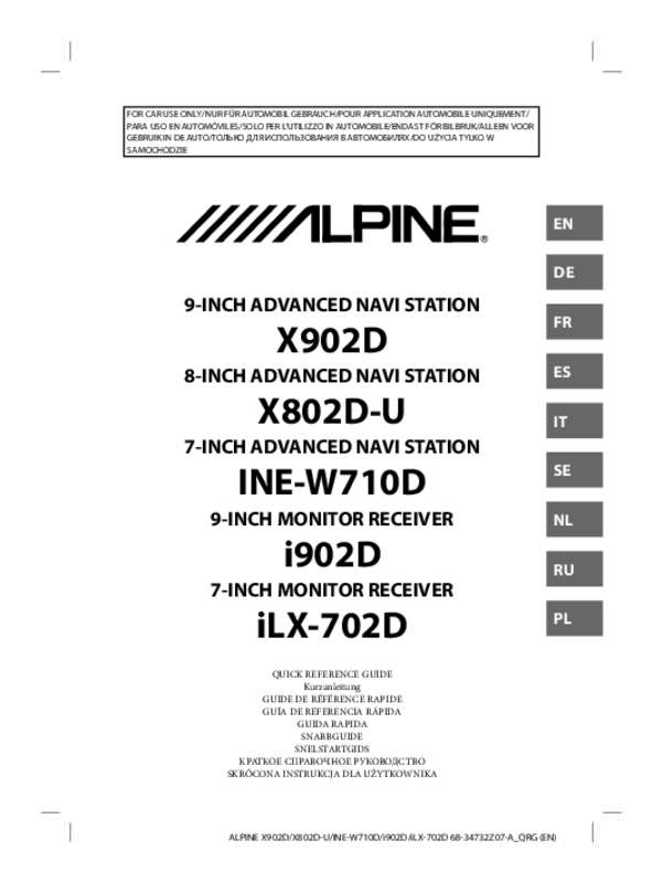 Guide utilisation ALPINE ILX-702D  de la marque ALPINE
