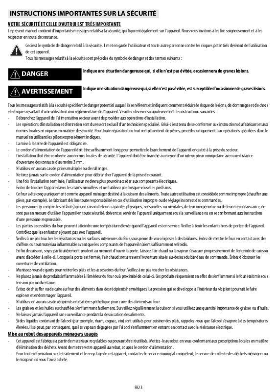 Guide utilisation WHIRLPOOL AKP 318/IX  - TABLEAU DE PROGRAMMES de la marque WHIRLPOOL