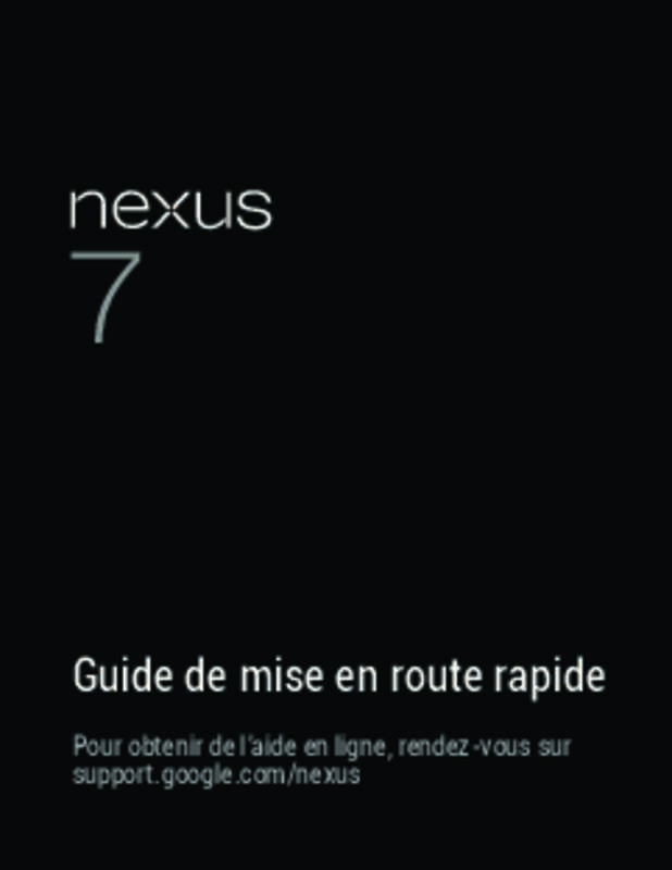 Guide utilisation ASUS NEXUS 7 3G 32GO - 1BO22A  de la marque ASUS