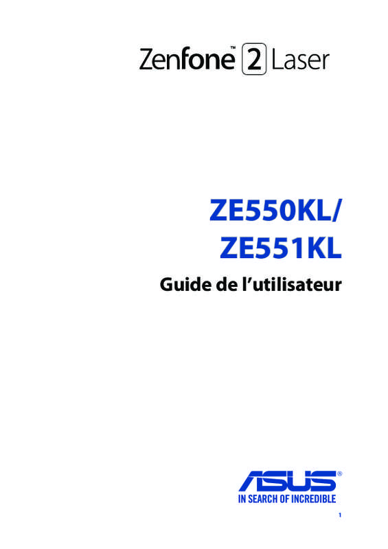 Guide utilisation ASUS ZENFONE 2 ZE550KL  de la marque ASUS