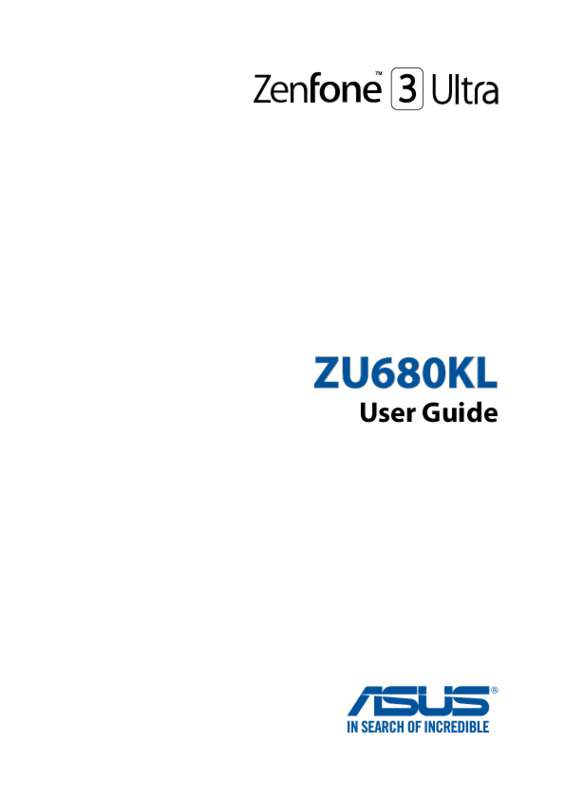Guide utilisation ASUS ZENFONE 3 ULTRA ZU680KL  de la marque ASUS