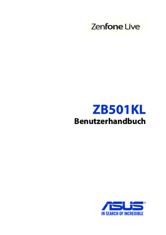 Guide utilisation ASUS ZENFONE LIVE ZB501KL  de la marque ASUS
