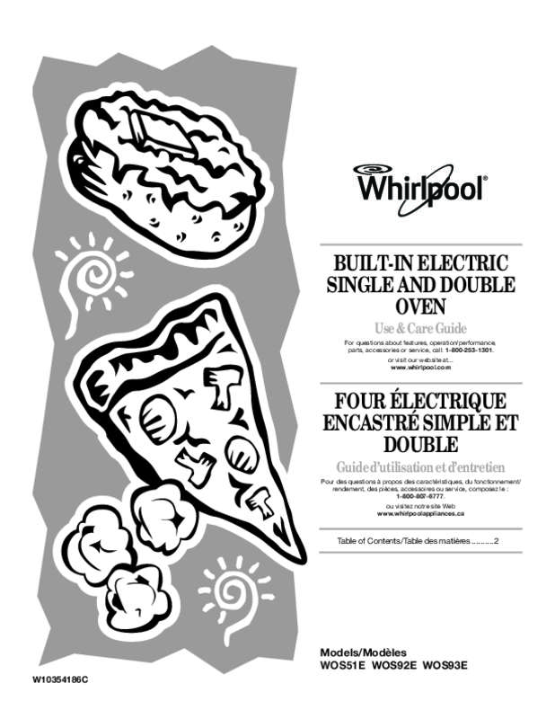 Guide utilisation WHIRLPOOL WOD93EC0AS de la marque WHIRLPOOL