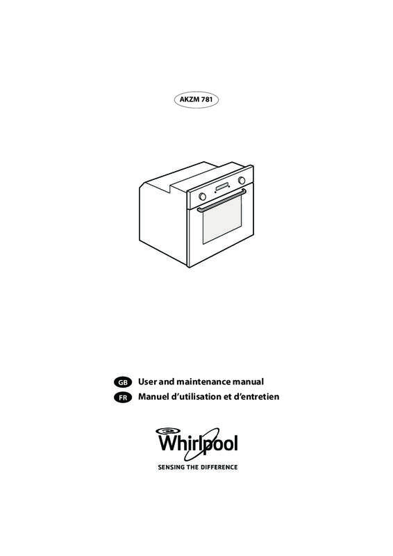 Guide utilisation WHIRLPOOL AKZM781IX de la marque WHIRLPOOL