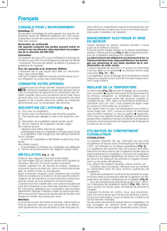 Guide utilisation WHIRLPOOL AFB 413  - TABLEAU DE PROGRAMMES de la marque WHIRLPOOL