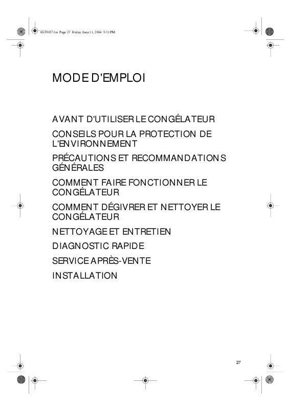Guide utilisation WHIRLPOOL AFB 6341  - MODE D'EMPLOI de la marque WHIRLPOOL