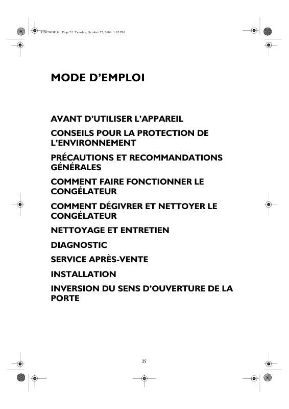 Guide utilisation WHIRLPOOL WV1500 W  - MODE D'EMPLOI de la marque WHIRLPOOL