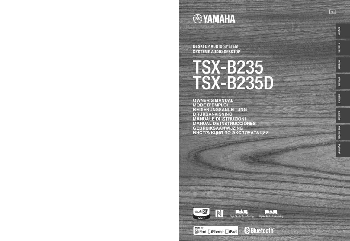 Guide utilisation YAMAHA TSX-B235  de la marque YAMAHA