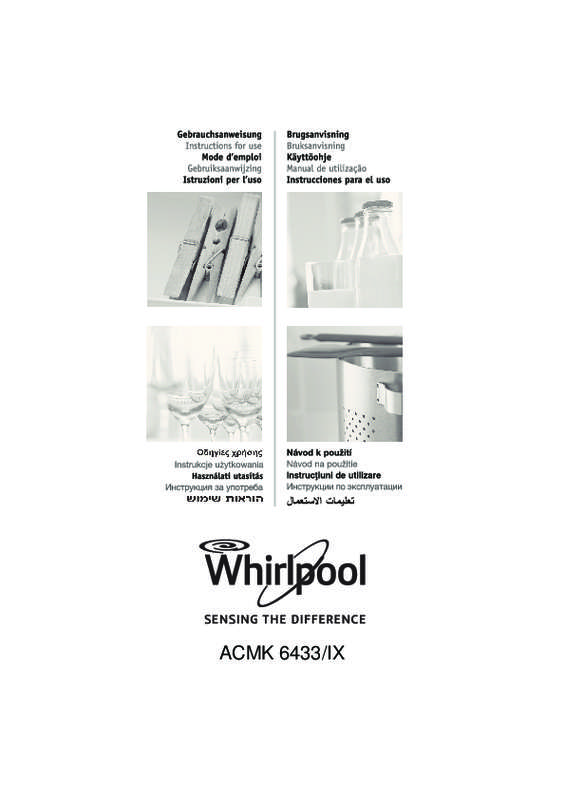 Guide utilisation WHIRLPOOL ACMK6433IX  de la marque WHIRLPOOL