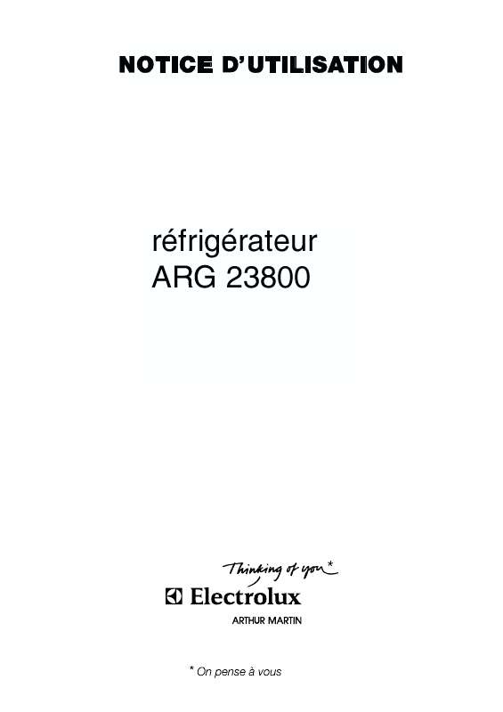 Guide utilisation ARTHUR MARTIN ARG23800 de la marque ARTHUR MARTIN