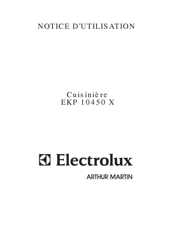 Guide utilisation ARTHUR MARTIN EKP10450X  de la marque ARTHUR MARTIN