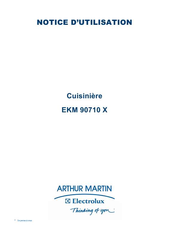Guide utilisation ARTHUR MARTIN EKP10760X  de la marque ARTHUR MARTIN