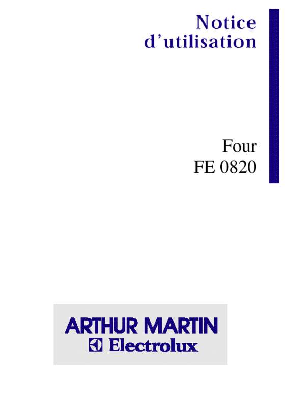 Guide utilisation ARTHUR MARTIN FE0820 de la marque ARTHUR MARTIN