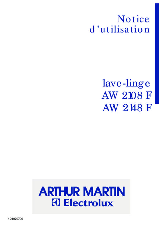 Guide utilisation ARTHUR MARTIN PERFECTION de la marque ARTHUR MARTIN