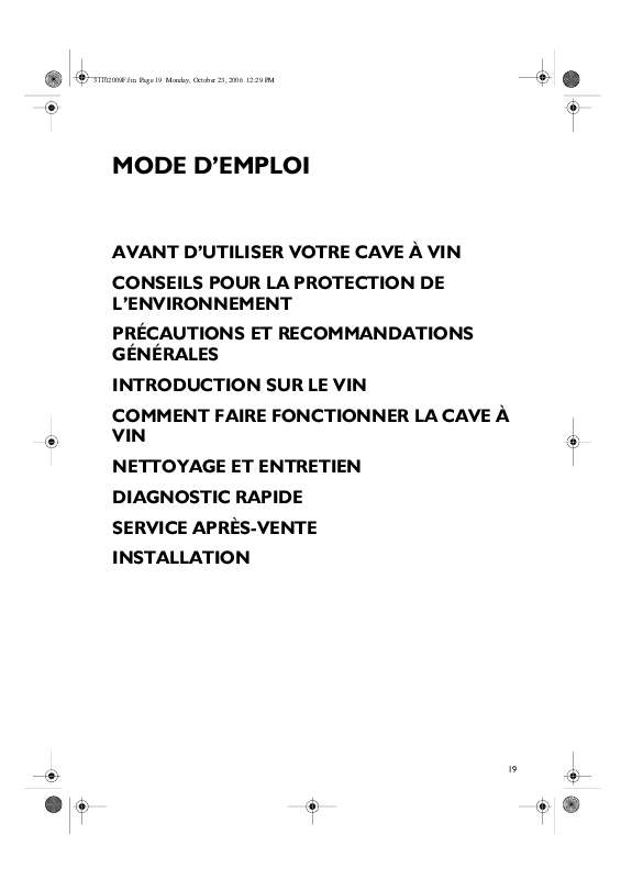 Guide utilisation WHIRLPOOL AWG 5061  - MODE D'EMPLOI de la marque WHIRLPOOL