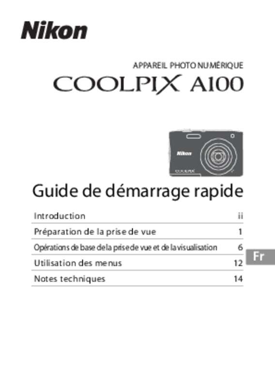 Guide utilisation NIKON COOLPIX A100  de la marque NIKON