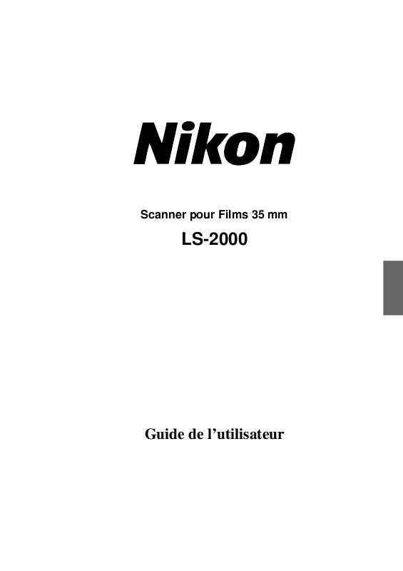 Guide utilisation NIKON LS 2000 & LS-2000  de la marque NIKON
