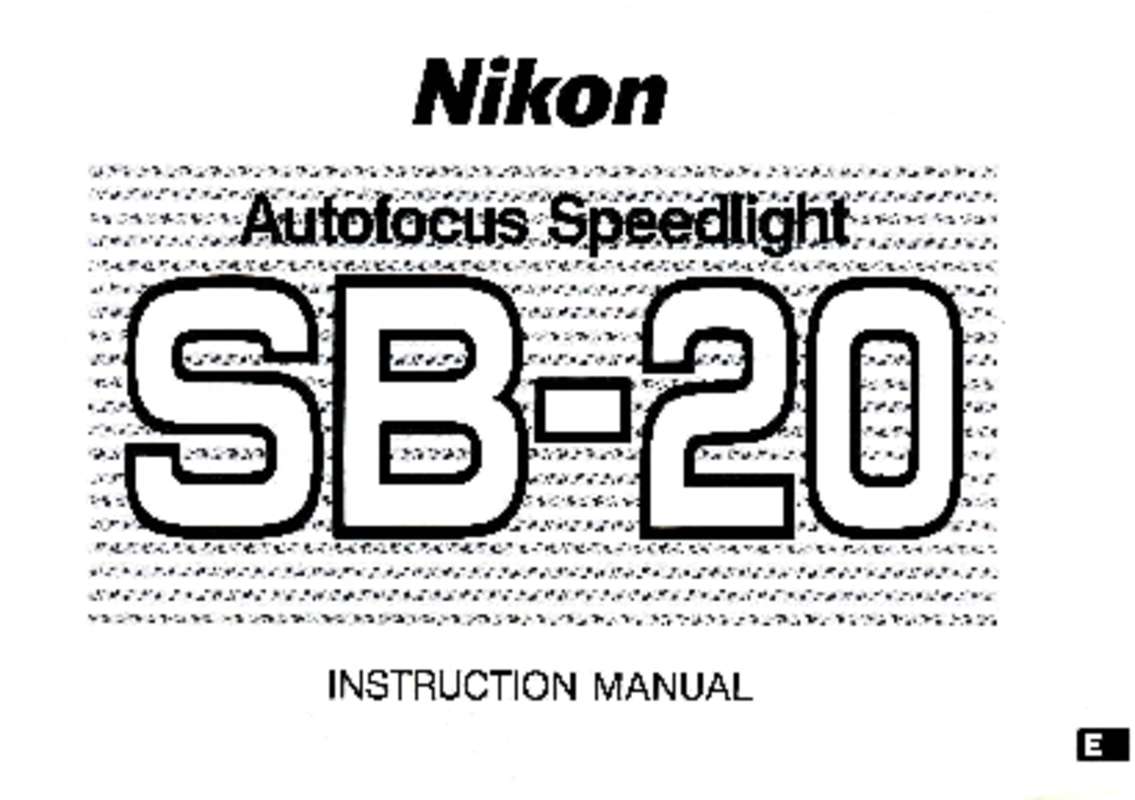 Guide utilisation NIKON SB-20  de la marque NIKON