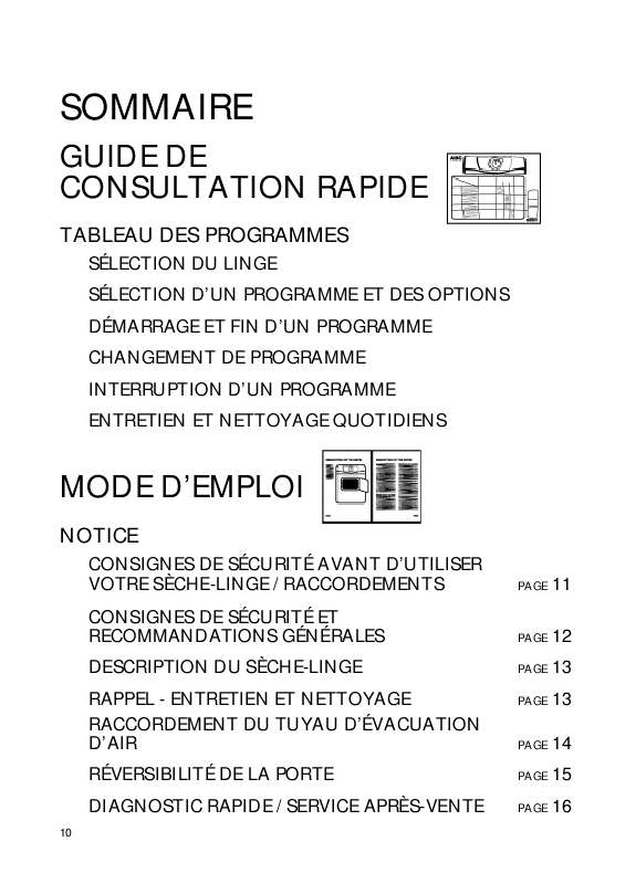 Guide utilisation WHIRLPOOL AWZ 8277  - MODE D'EMPLOI de la marque WHIRLPOOL