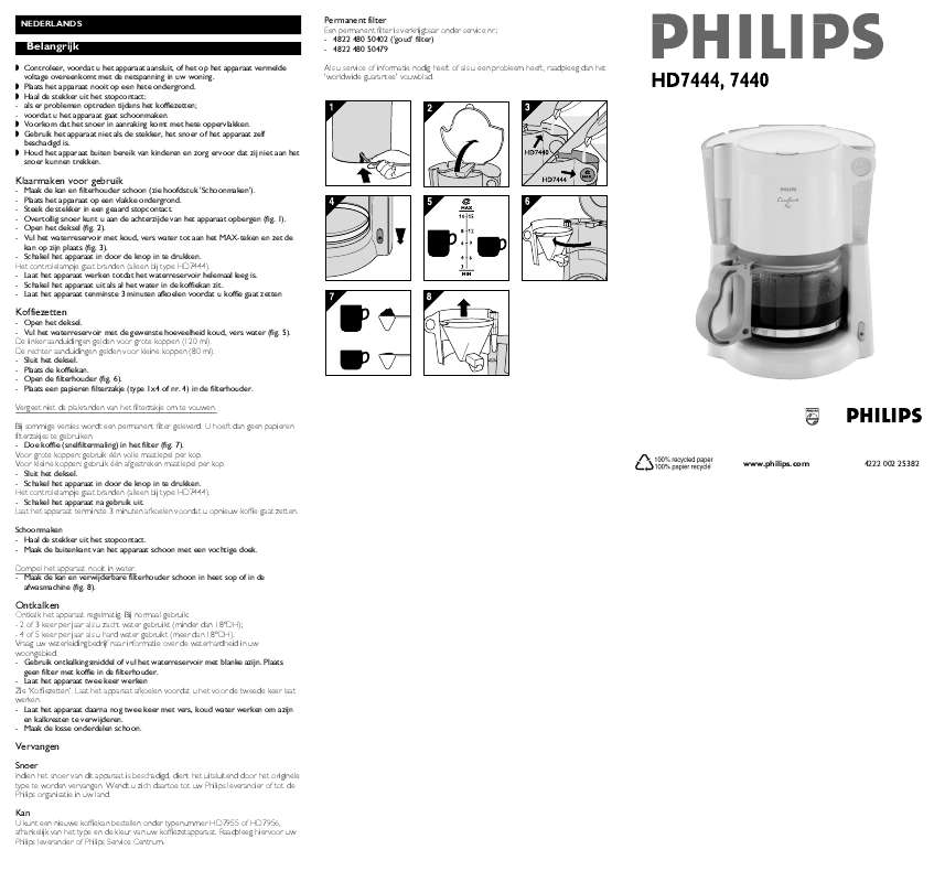 Guide utilisation  PHILIPS HD7440  de la marque PHILIPS
