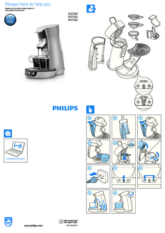 Guide utilisation PHILIPS HD7826 de la marque PHILIPS