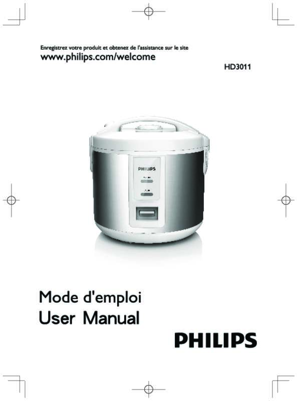 Guide utilisation PHILIPS HD3011/08 de la marque PHILIPS