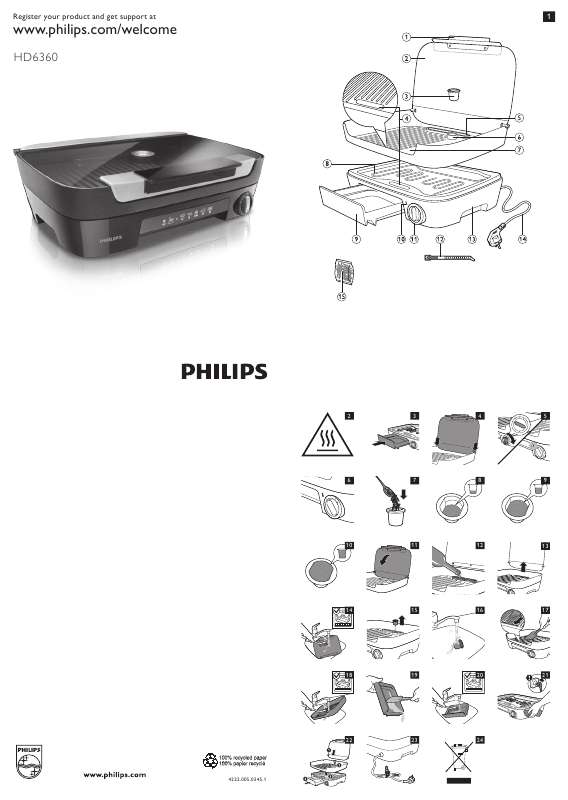 Guide utilisation PHILIPS HD6360/20 de la marque PHILIPS