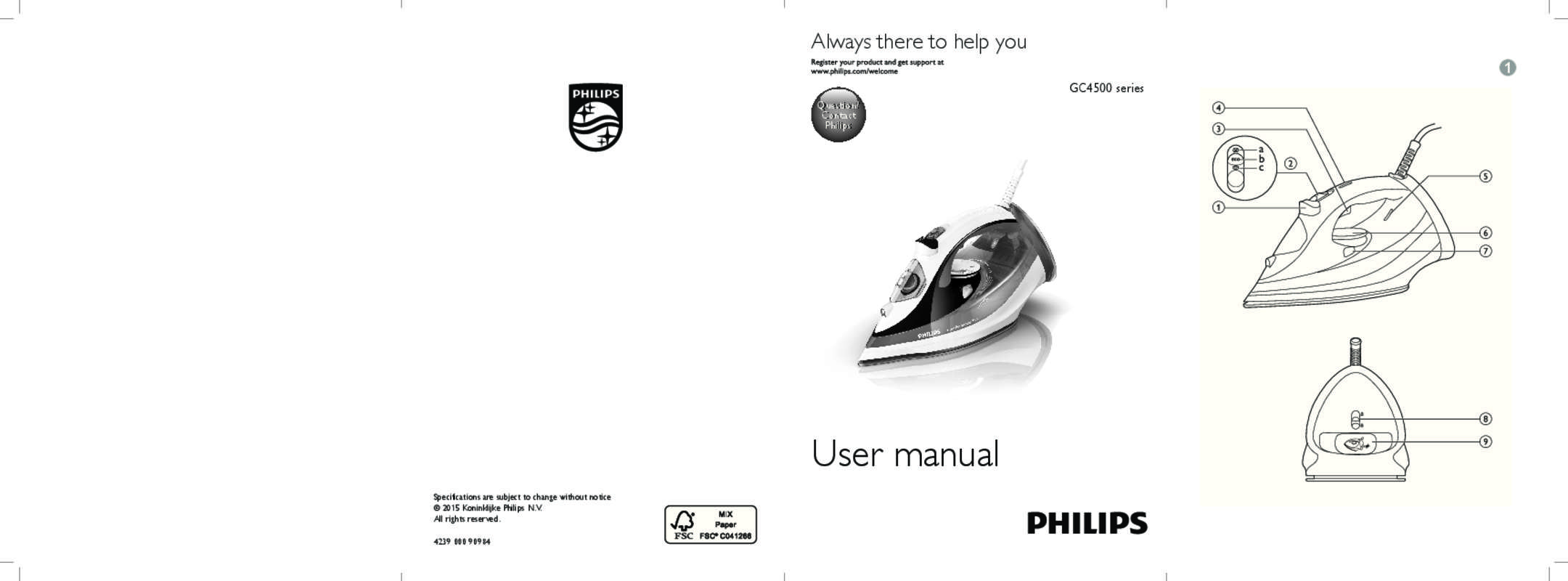 Guide utilisation PHILIPS GC4511/20 AZUR PERFORMER  de la marque PHILIPS