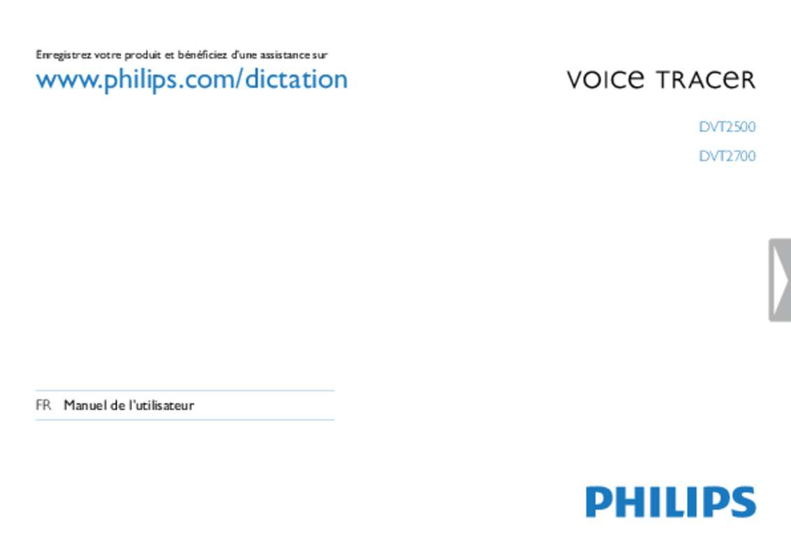 Guide utilisation PHILIPS VOICE TRACER DVT2500  de la marque PHILIPS