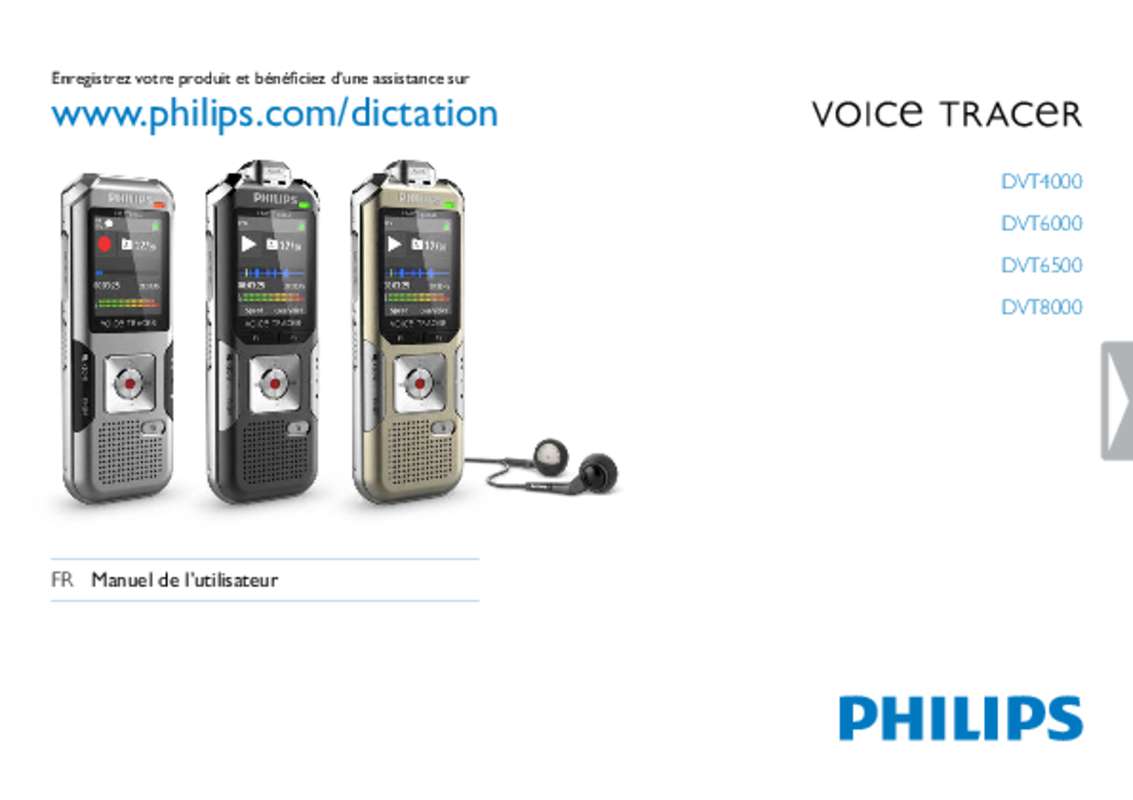 Guide utilisation PHILIPS VOICE TRACER DVT6000  de la marque PHILIPS
