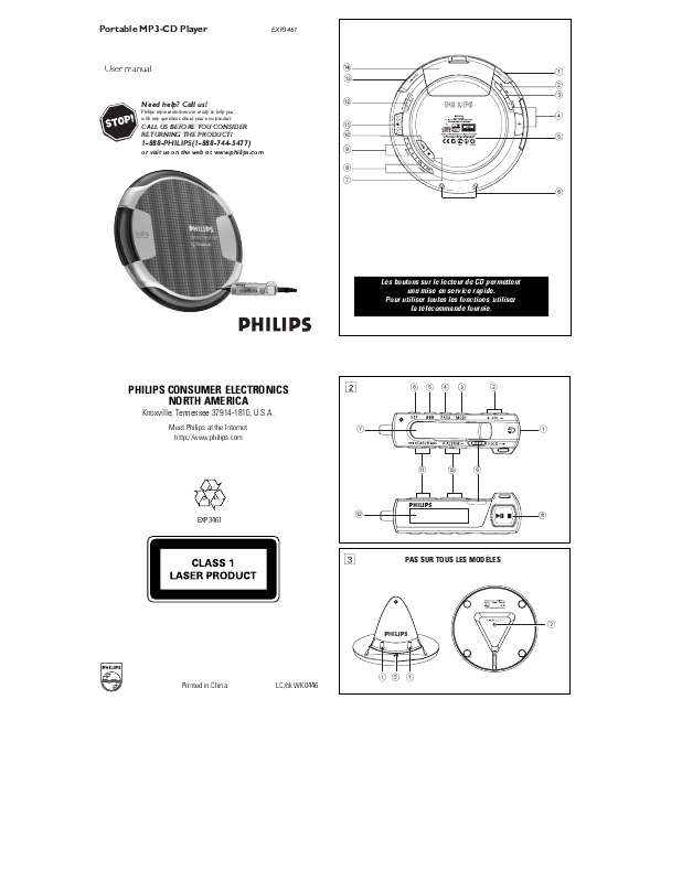 Guide utilisation PHILIPS EXP3461-07B  de la marque PHILIPS