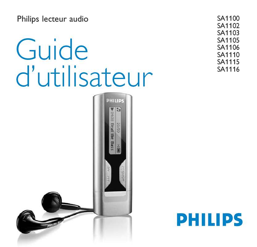 Guide utilisation PHILIPS SA1100-37B  de la marque PHILIPS