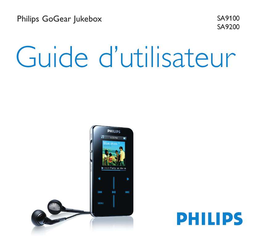 Guide utilisation PHILIPS SA9100  de la marque PHILIPS