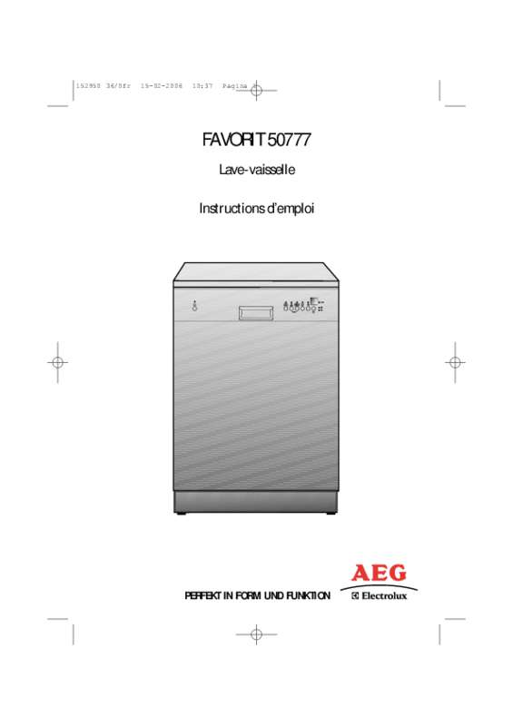 Guide utilisation AEG-ELECTROLUX FAVORIT 50777 de la marque AEG-ELECTROLUX