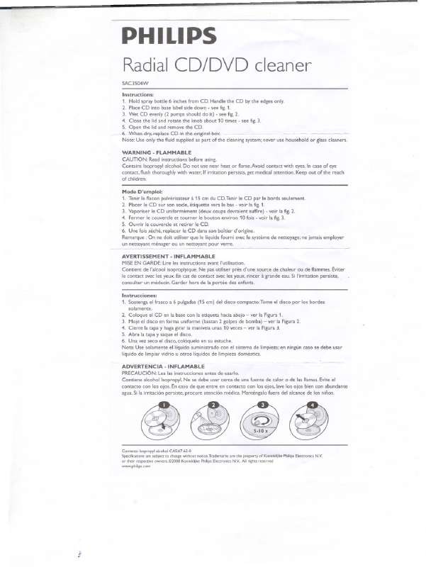 Guide utilisation PHILIPS SAC3504W  de la marque PHILIPS