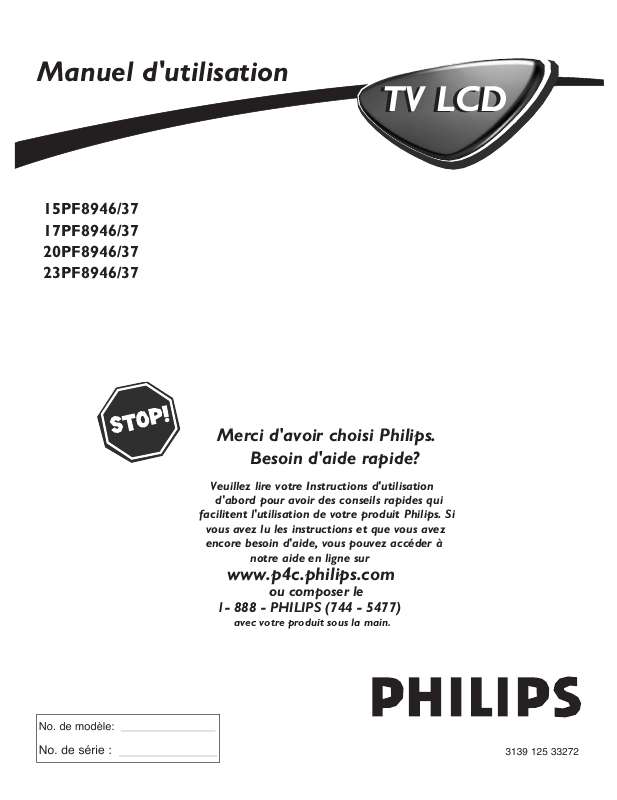 Guide utilisation PHILIPS 15PF8946-37B  de la marque PHILIPS