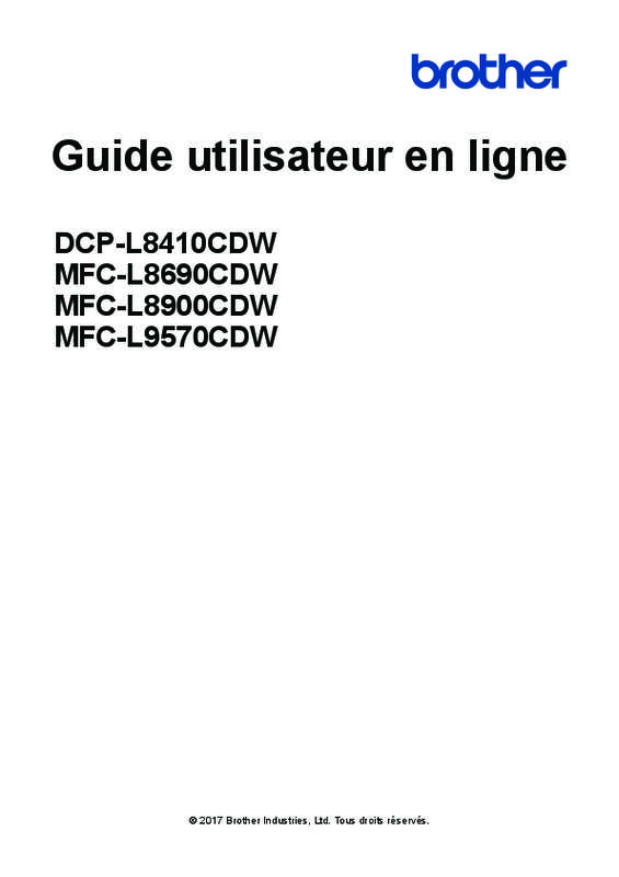 Guide utilisation BROTHER DCP-L8410CDW  de la marque BROTHER