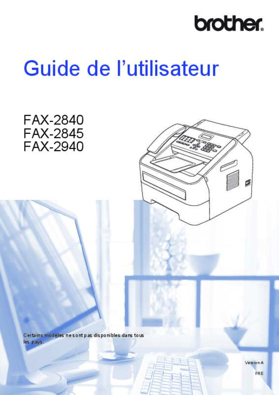 Guide utilisation BROTHER FAX-2845  de la marque BROTHER