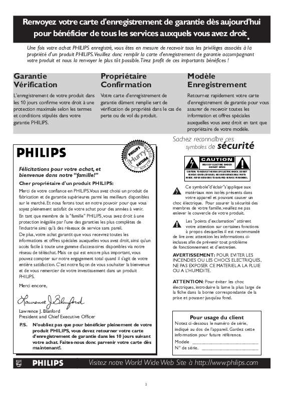 Guide utilisation PHILIPS 30PW8859  de la marque PHILIPS