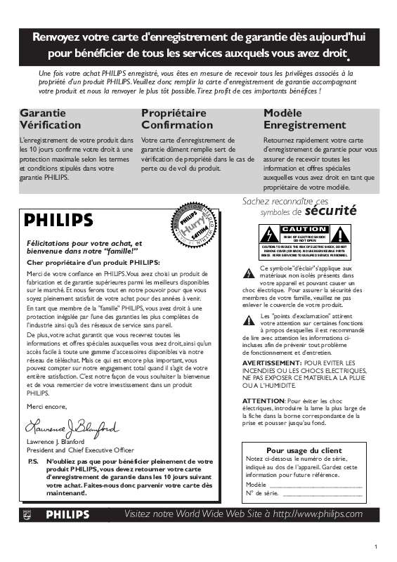 Guide utilisation PHILIPS 32FD9954-17S  de la marque PHILIPS
