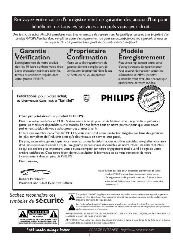 Guide utilisation PHILIPS 34PW9817-97R  de la marque PHILIPS