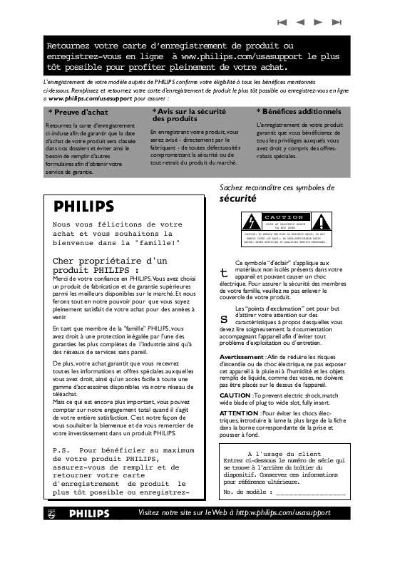 Guide utilisation PHILIPS 42PF9631D-37B  de la marque PHILIPS